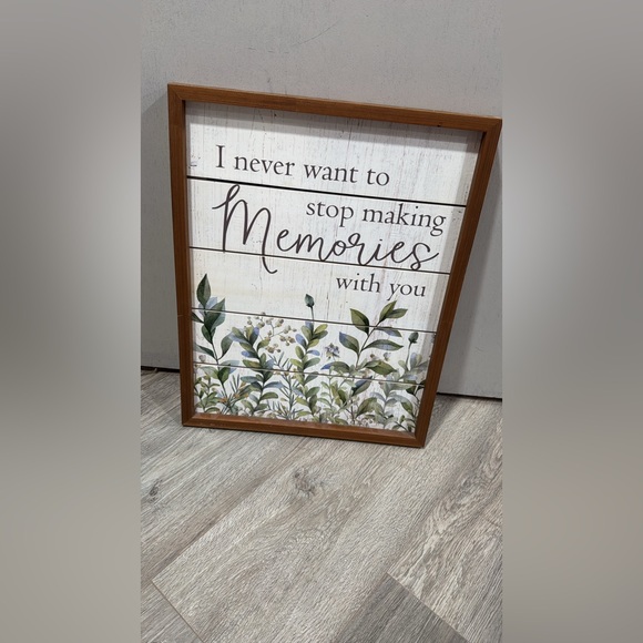Hobby Lobby Brown Framed Art with Greenery - Picture 1 of 1